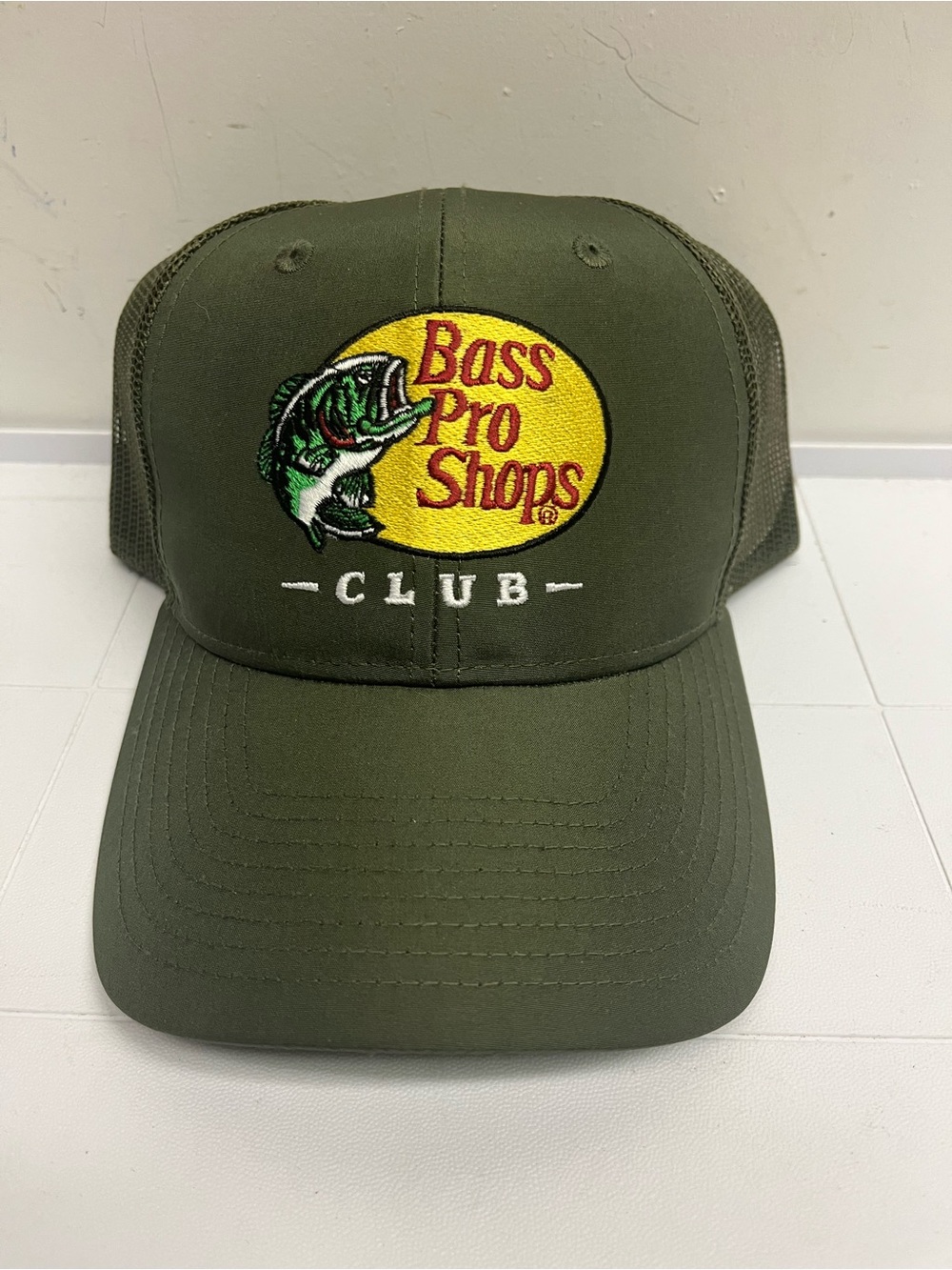 Bass Pro Shops Club Hat SnapBack Olive Green NWOT New Outdoors Fishing Hunting